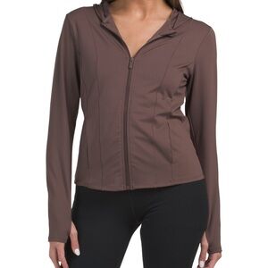 Yogalicius Lux Brown/Cocoa Zip Up - XL